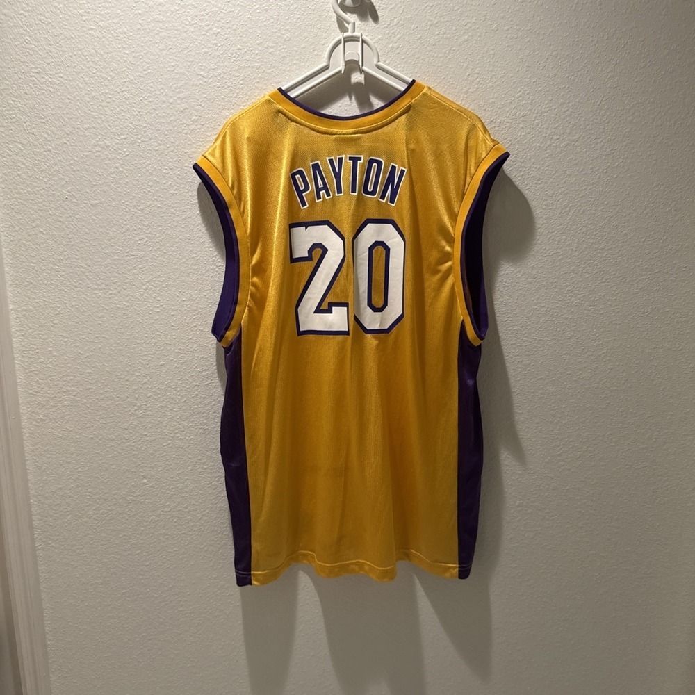 Vintage Y2K LA Lakers Gary Payton Reebok NBA Jersey Men's XL Slight Fading Back - Picture 4 of 6